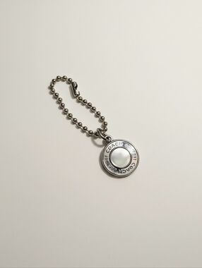 Coach Silvertone Hangtag Bag Charm